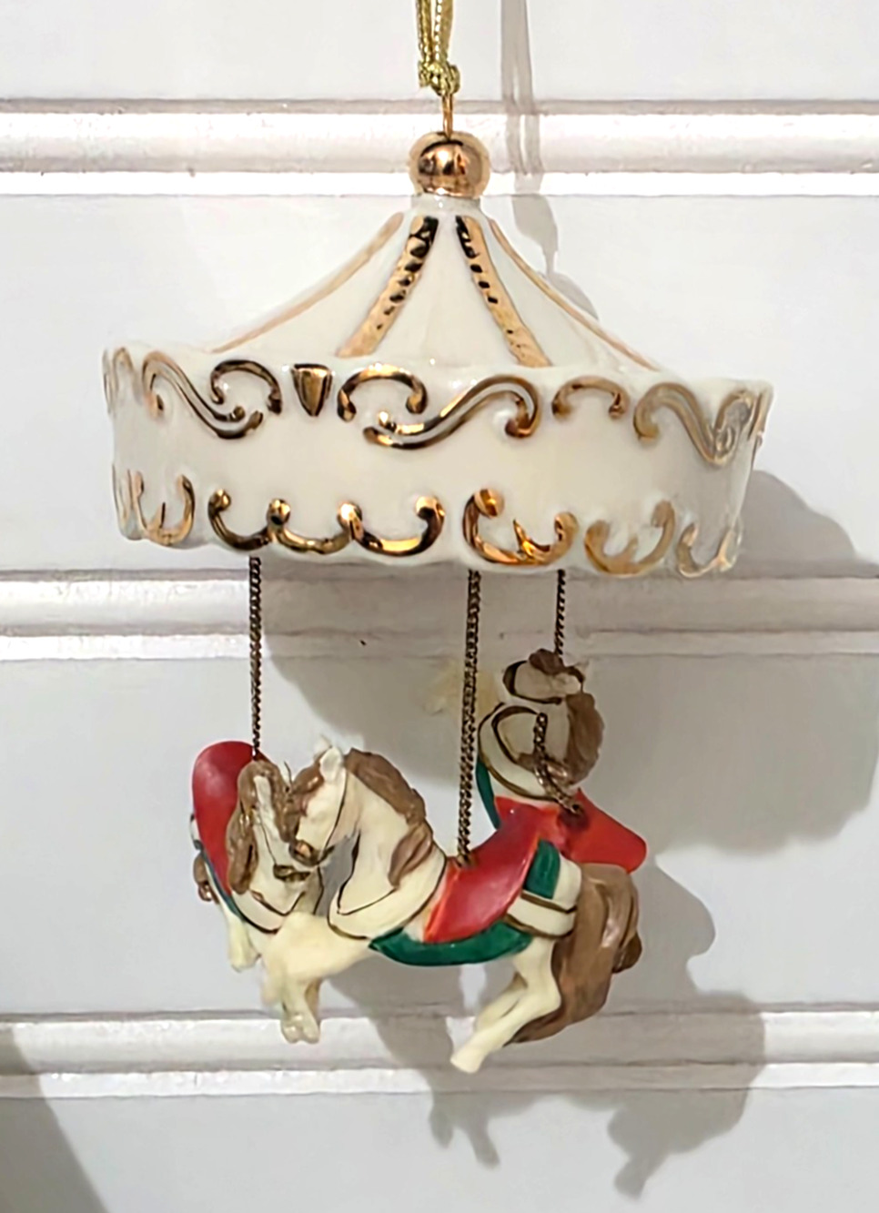 Vintage Lenox Carousel Horse Merry-Go-Round Christmas Ornament No box
